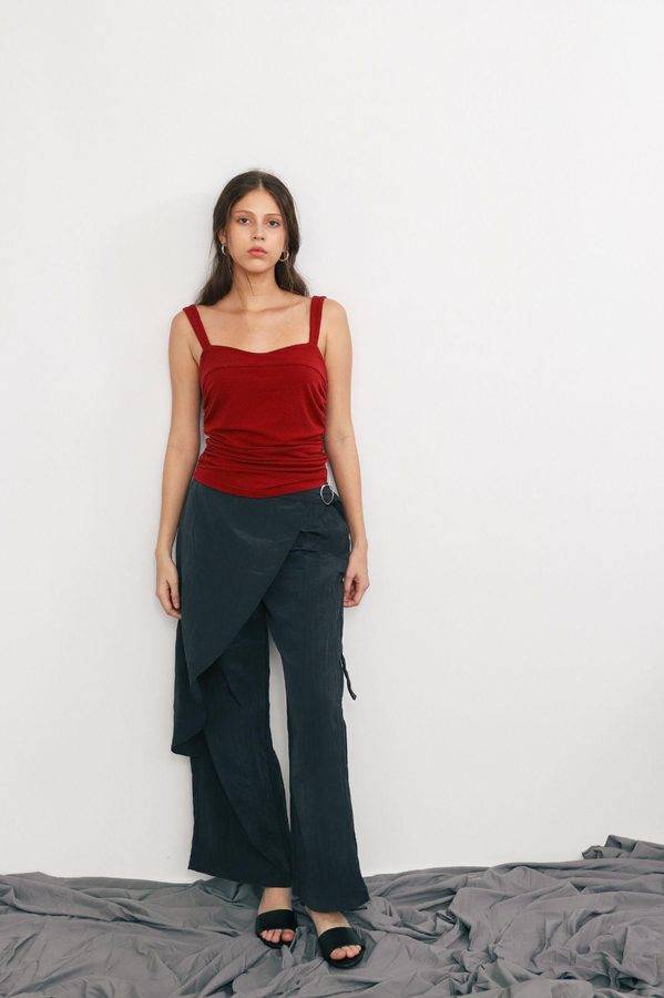 Utility Ring Detail Wide-Leg Pants