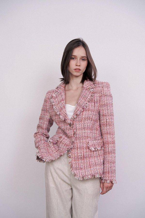 Rose Tweed Tailored Blazer