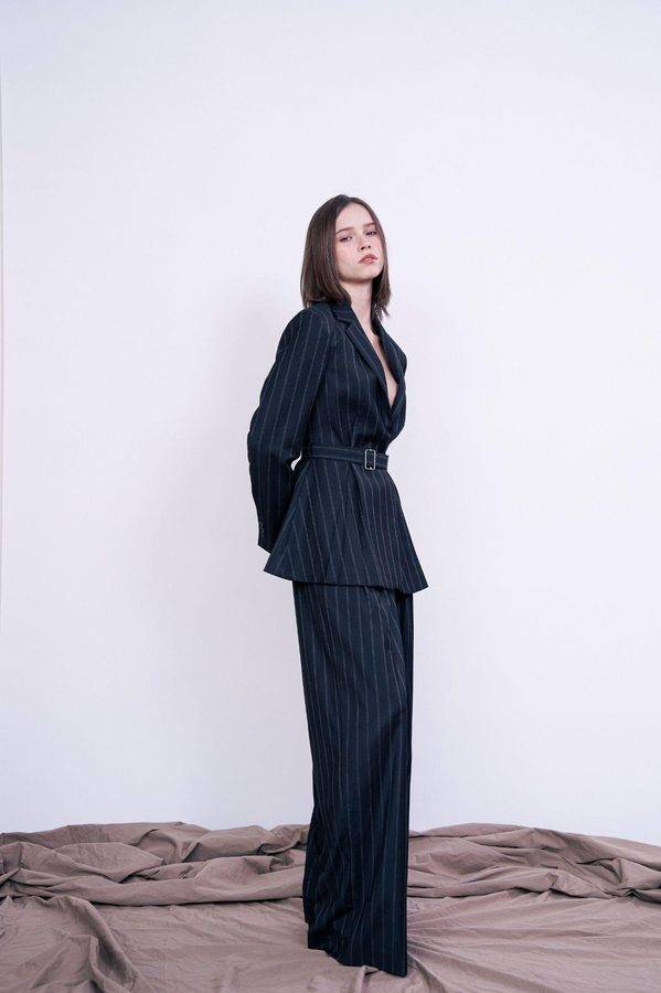 Midnight Pinstripe Tailored Suit