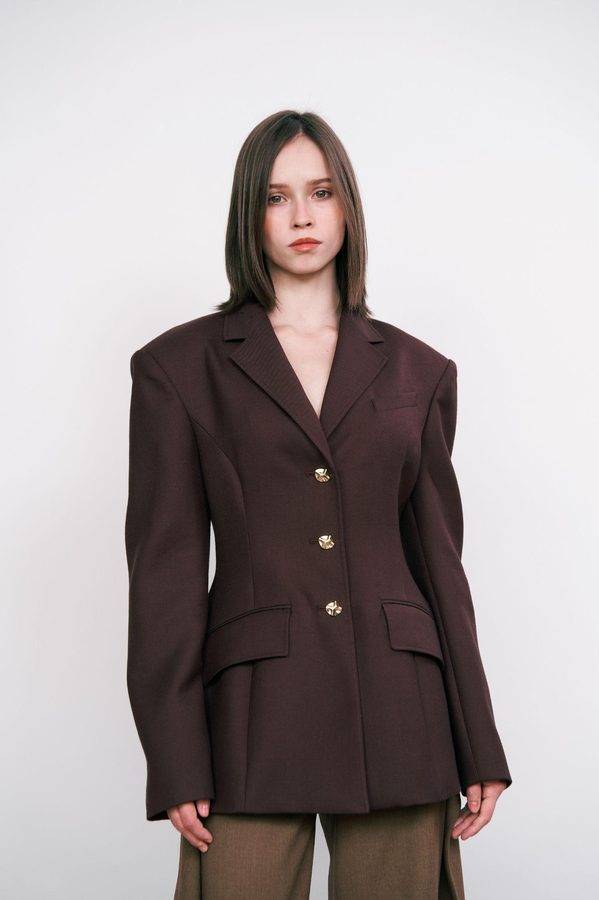 Classic Brown Tailored Blazer