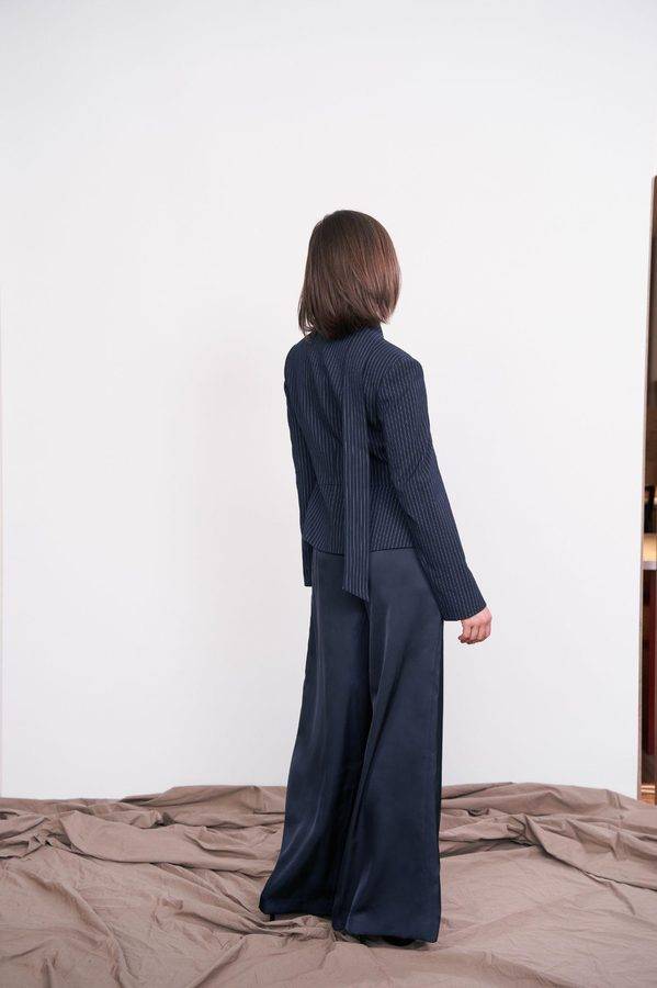 Midnight Tie-Front Suit