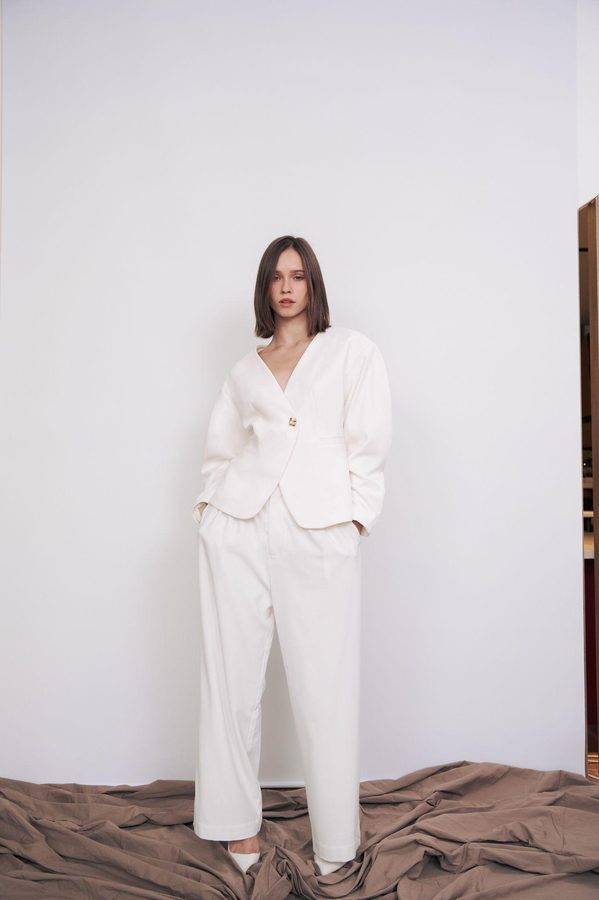 Ivory Soft-Tailored Wrap Set