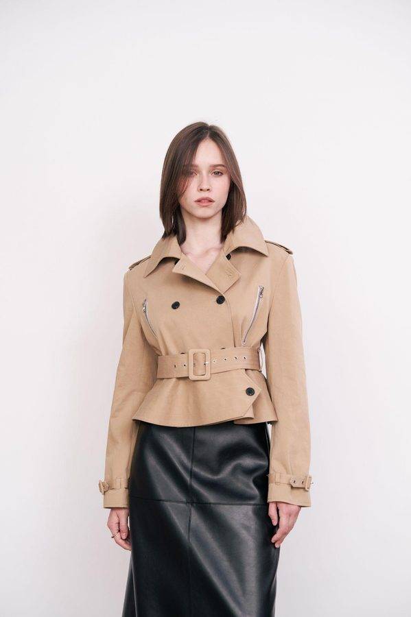 Cropped Trench Jacket