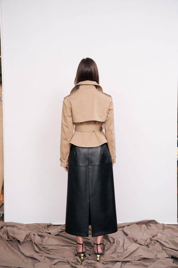 Leather Midi Skirt