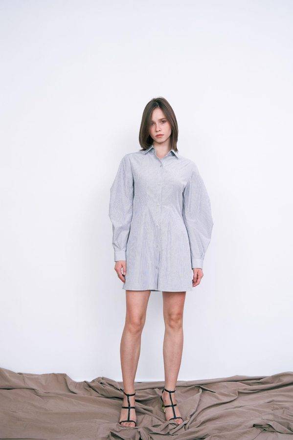 Minimal Cinched Shirt Dress