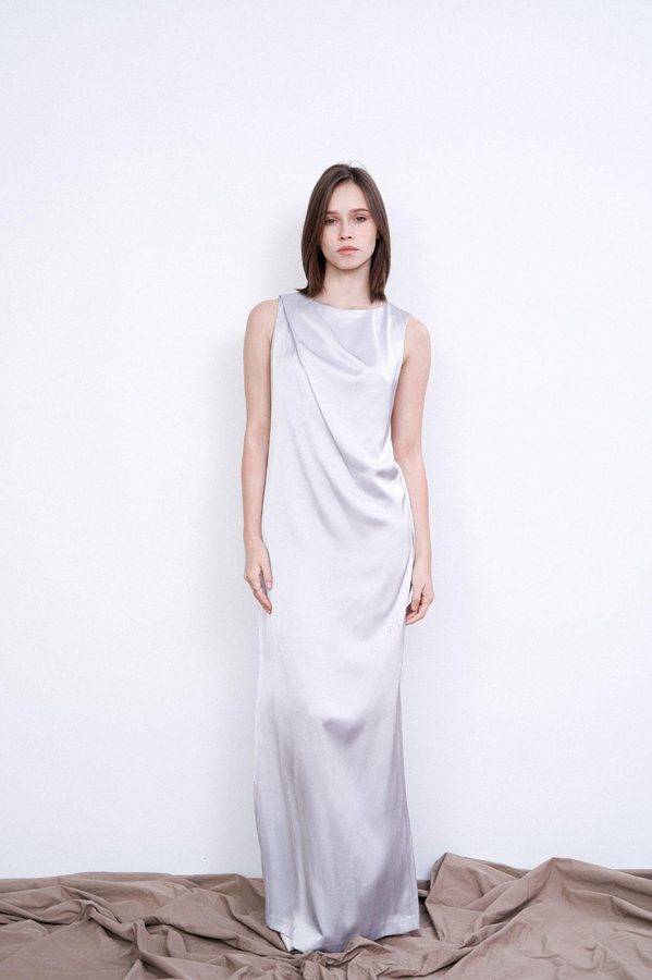 Luna Drape Satin Gown