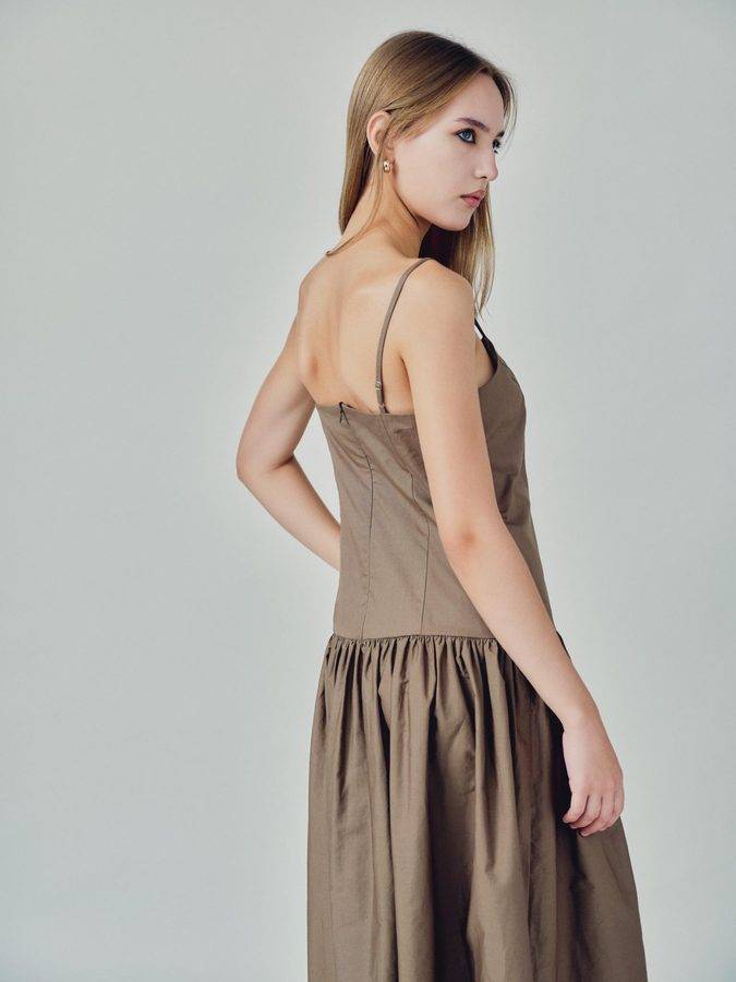 Cotton Drop-Waist Maxi Dress