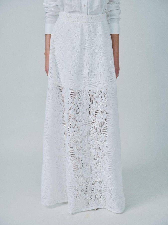 Floral Lace Maxi Skirt