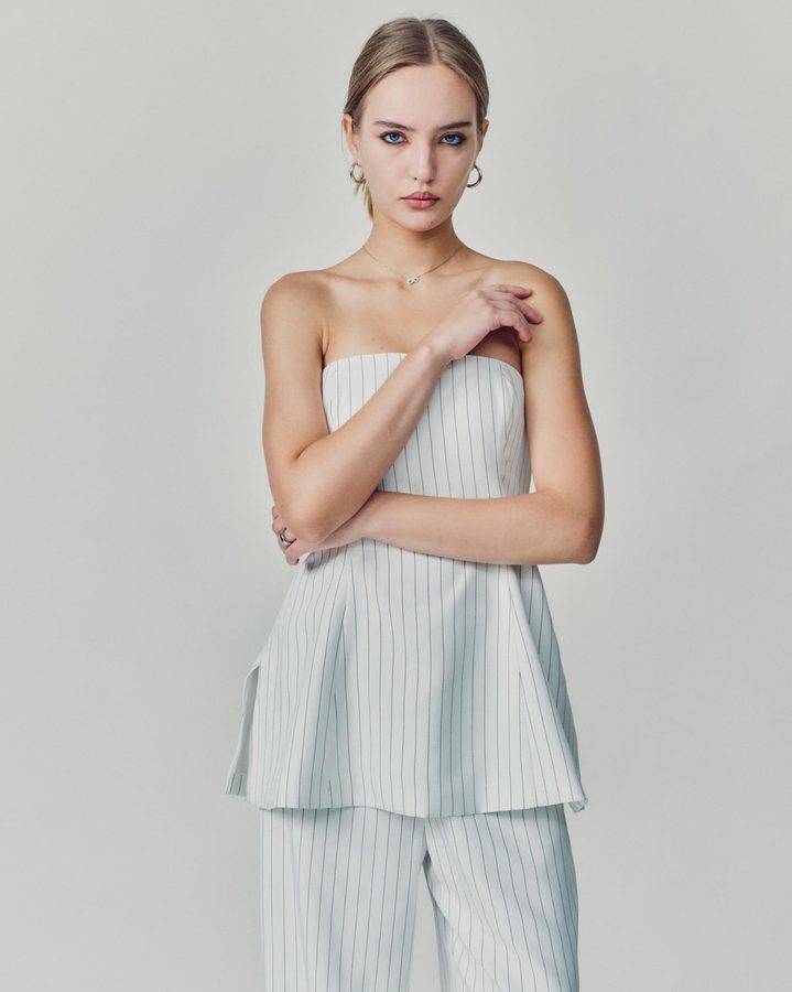 Striped Bandeau Top