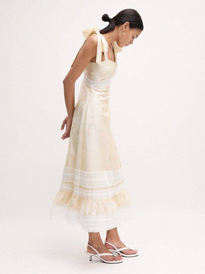 Bow - Tie Lace Dress