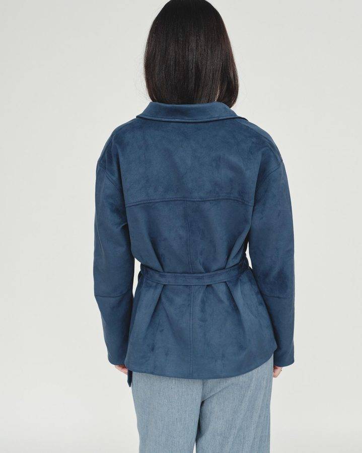 Midnight Suede Belted Jacket