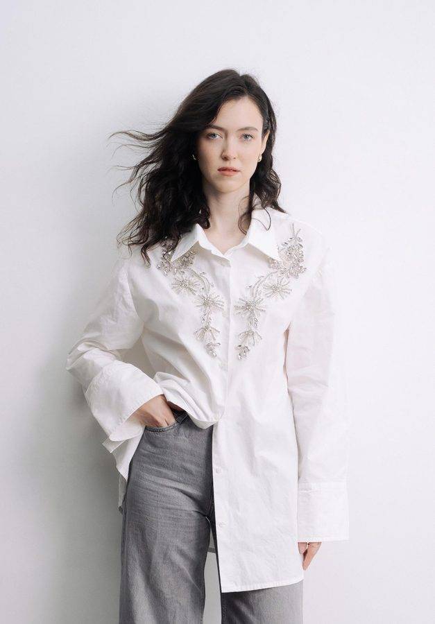 Bejeweled White Shirt