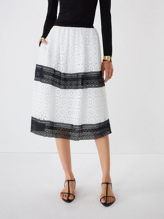 Lace Skirt - Black/White