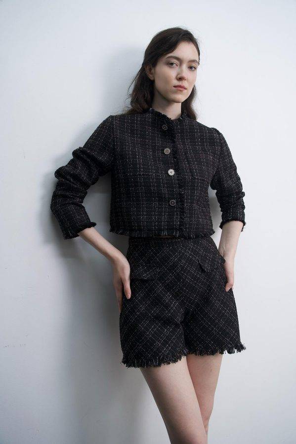 Tweed Jacket Tweed Short