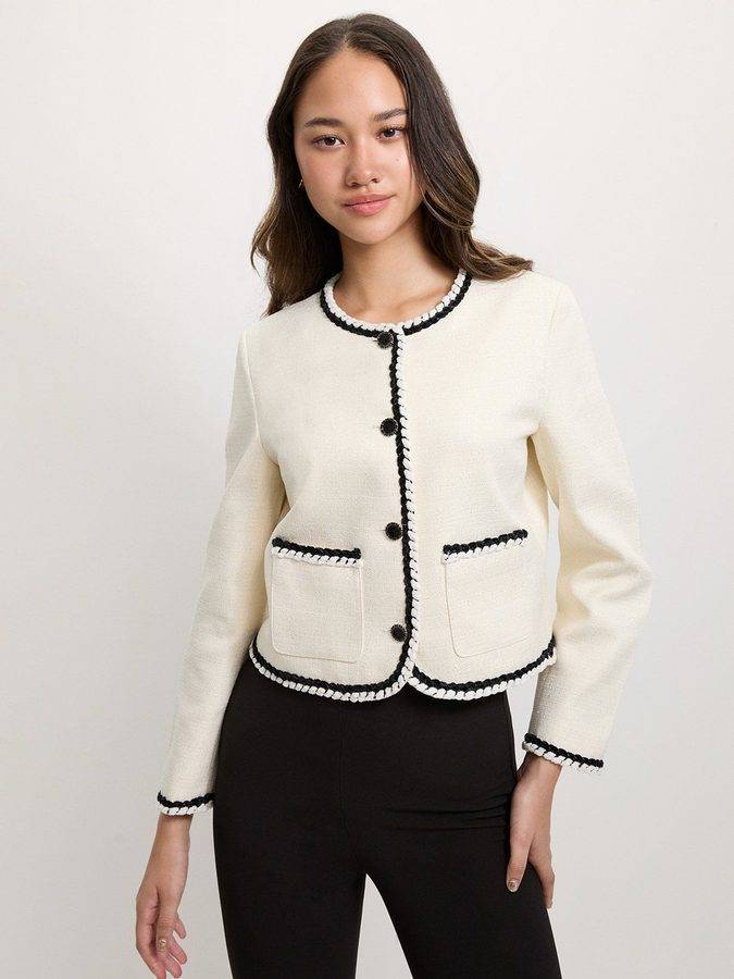 Contrast Trim Jacket