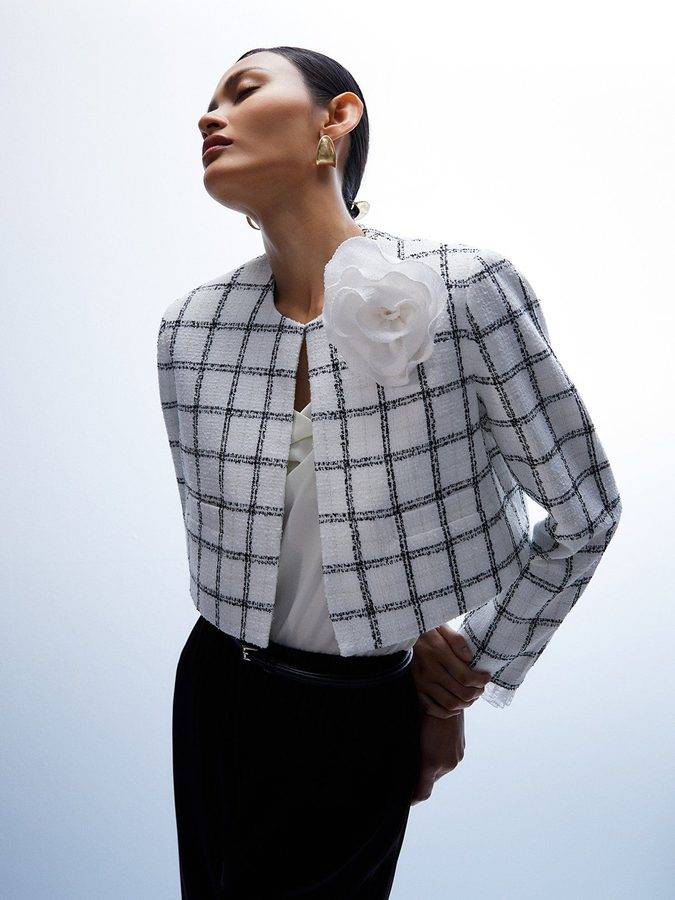 Blossom Tweed Cropped Blazer