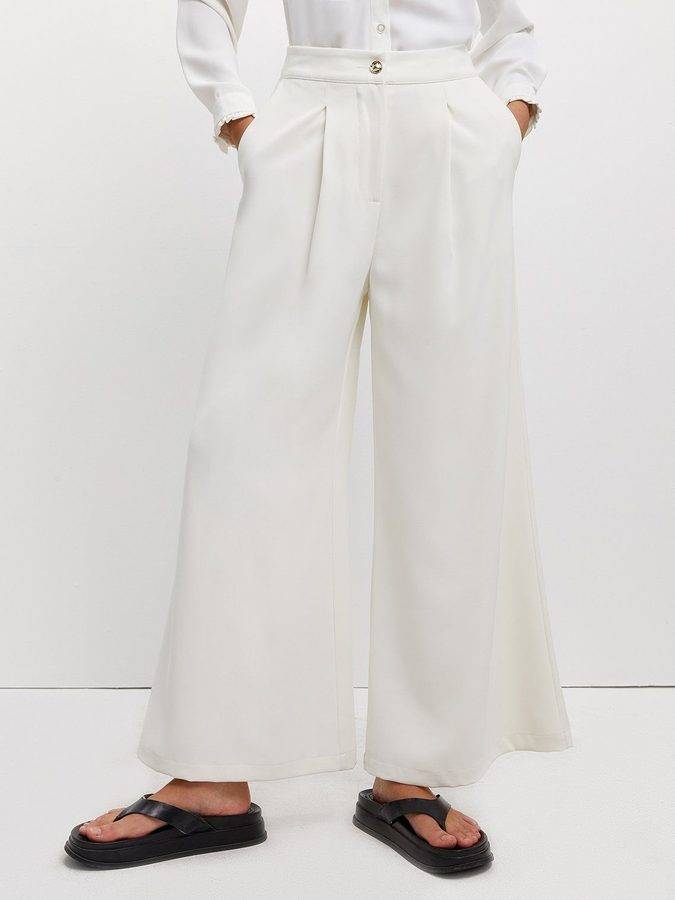 Wide Leg Pleated Pants